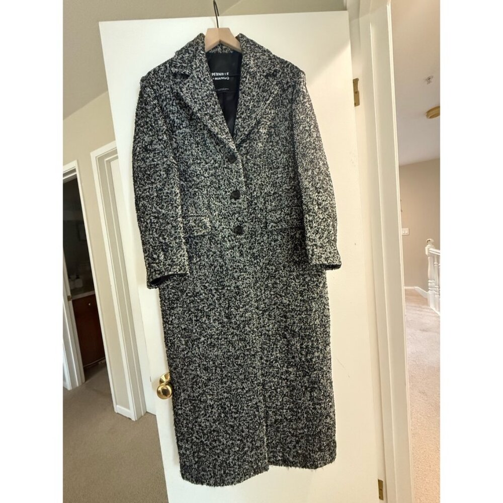 Mango x Pernille Wool Blend Flecked Limited Coat New - Picture 9 of 13